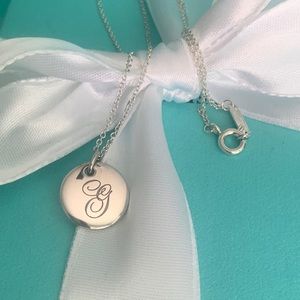 Tiffany Co Initial Necklace 